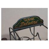 Metal Wine Delivery Bicycle Decorative Wine Rack