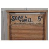 Vintage Style Wood Washboard Shelf