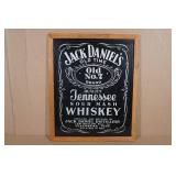 Vintage Style Jack Daniels Sign with Wood Frame