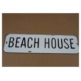 Porcelain Beach House Sign