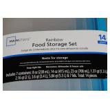 Mainstays 14-Piece Rainbow Food Storage Set