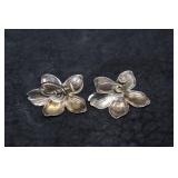 Vintage Sterling Silver Clip-On Earrings