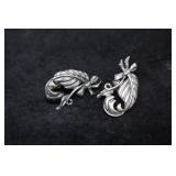 Vintage Sterling Silver Clip-On Earrings