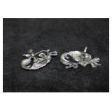 Vintage Sterling Silver Clip-On Earrings