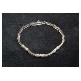 Sterling Silver Tennis Bracelet with Rhinestones