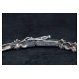 Sterling Silver Tennis Bracelet with Rhinestones