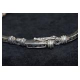 Sterling Silver Tennis Bracelet with Rhinestones