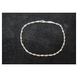 Sterling Silver Beaded Serpentine Bracelet
