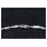 Sterling Silver Beaded Serpentine Bracelet