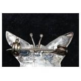 Sterling Silver Butterfly Pin with Abalone Inlay