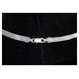 Sterling Silver Herringbone Necklace