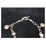 Silver Tone Charm Bracelet