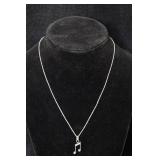 Sterling Silver Musical Note Pendant with Necklace