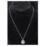 Sterling Silver Tribal Symbol Pendant with Necklace