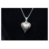 Sterling Silver Heart Pendant with Necklace