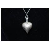 Sterling Silver Heart Pendant with Necklace