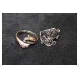 *2* Avon Adjustable Size Sterling Silver Rings