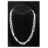 Fresh Water Rice Pearl Necklace with Yellow Gold Clasp