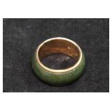 14K Yellow Gold Jade Band