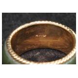 14K Yellow Gold Jade Band