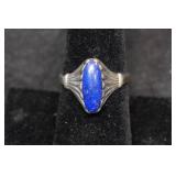Sterling Silver Ring with Lapis Stone