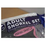 Cressi Adult Palau Fin Snorkel Set -Fin Size S/M, Pink/Black