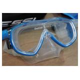 Cressi Adult Palau Fin Snorkel Set -Fin Size L/XL, Blue