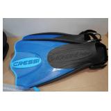 Cressi Adult Palau Fin Snorkel Set -Fin Size L/XL, Blue