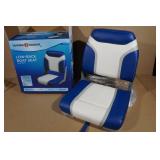 Marine Raider Low-Back Boat Seat -Blue/Gray
