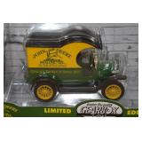 Die Cast John Deere Ford Coin Bank with Wayne Gas Pump Set
