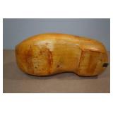 Hand Carved and Painted Wooden Shoe with Mini Plate