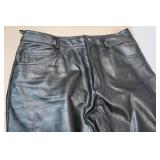 Wilsons Black Leather Ladies Pants -Size 16