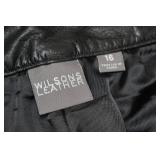Wilsons Black Leather Ladies Pants -Size 16
