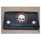 Harley Davidson Willie G Skull Trucker Wallet