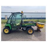 2009 John Deere Gator 850D Diesel XUV - Enclosed Cab, Salt Spreader - NOT Running