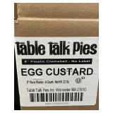 H - Box of 6 Table Talk Pies Egg Custard