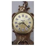 Vintage Renaissance Empire French Rococo Gold Gilt Electric Mantle Desk Clock