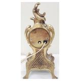 Vintage Renaissance Empire French Rococo Gold Gilt Electric Mantle Desk Clock