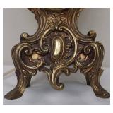 Vintage Renaissance Empire French Rococo Gold Gilt Electric Mantle Desk Clock