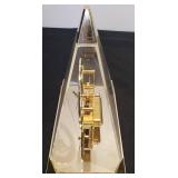 Vintage Seiko Open Face Quartz Pyramid Skeleton Mantle Clock