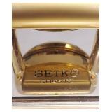 Vintage Seiko Open Face Quartz Pyramid Skeleton Mantle Clock