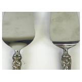 Four Assorted Vintage Serving Pieces including Sterling Silver