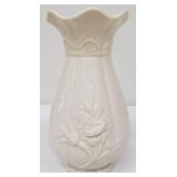 Belleek Fluted Rose Vase