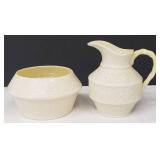 Belleek Cleary Pattern Open Sugar & Creamer