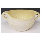 Vintage Irish Belleek Ivy Yellow Sugar Bowl