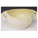 Vintage Irish Belleek Ivy Yellow Sugar Bowl