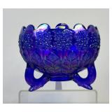Vintage Iridescent Fenton Footed Bowl