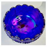 Vintage Iridescent Fenton Footed Bowl