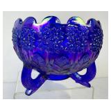 Vintage Iridescent Fenton Footed Bowl