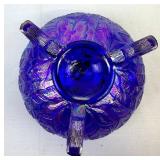 Vintage Iridescent Fenton Footed Bowl